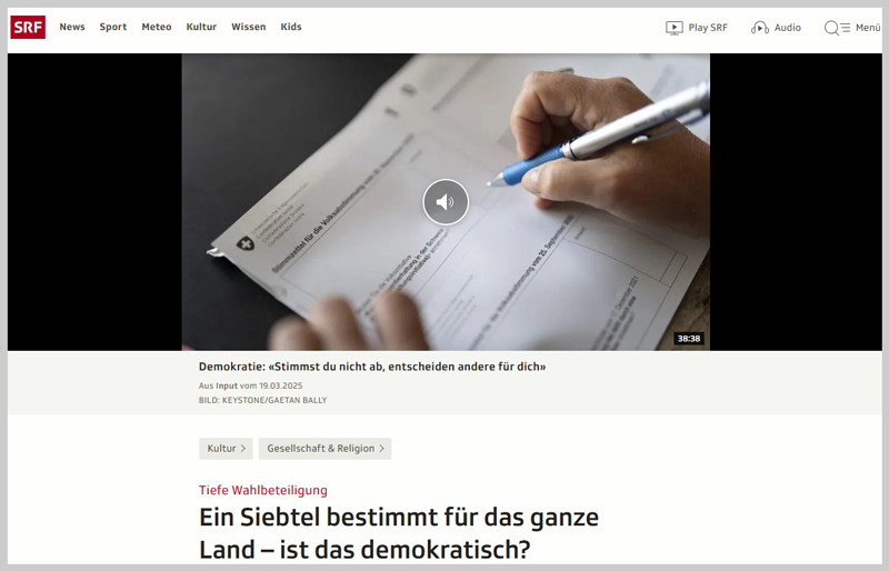 Ein Siebtel bestimmt für das ganze Land – ist das demokratisch?&nbsp;
